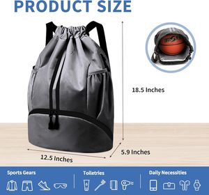 Sac de voyage en toile avec compartiment pour chaussures, sac de sport et de fitness - Product Image 2