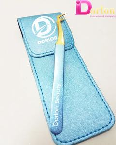 Pinzas para pestañas recubiertas de Color cielo brillante de alta calidad profesional, suministros de belleza de acero inoxidable, pinzas para pestañas Tipo A - Product Image 2