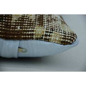 Luxury 8x16 Wool Pillow Vintage Fluffy Embroidered Kantha Patchwork 18x18 Inch Decorative <b>Cushion</b> for Sofa Floor Use Beige <b>Print</b> - Product Image 4