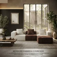 Sofá Modular Ergonómico de Espuma Viscoelástica para Apartamento, Muebles de Sala de Estar, Ultra Compacto, Envasado al Vacío para Envío