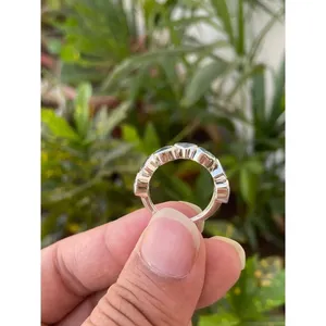 Natural Blue Topaz Heart <b>Ring</b> <b>925</b> Sterling <b>Silver</b> Handmade Gemstone <b>Ring</b> Wholesale Jewelry Supplier - Product Image 3