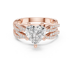 Bague en diamant en cristal en forme de larme 14K tenue de fête élégante - Product Image 2