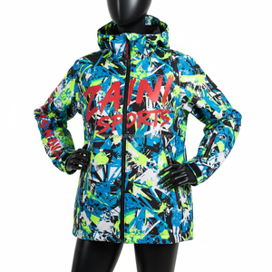 Chaqueta Softshell de mujer de calidad superior GSM tela elástica a prueba de viento azul brillante verde logotipo personalizable chaqueta Softshell de mujer - Product Image 1