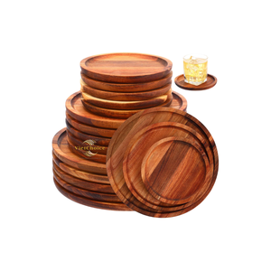 Assiette décorative en bois massif de qualité export, faite à la main, pour la décoration intérieure - Product Image 6