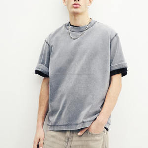 เสื้อยืดป้องกันการพองคอกลมของผู้ชายเสื้อยืดผ้าฝ้ายแขนปกติเสื้อยืดโอเวอร์ไซส์แบบกำหนดเองสำหรับผู้ชายมีบริการเก็บตัวอย่าง - Product Image 1