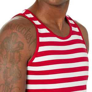 Summer Fitness Sports Wear Singlet Workout Neck Sleeveless Vest Spandex/Polyester <b>Crop</b> Gym Custom <b>Men</b> Muscle Tank <b>Top</b> Knitted - Product Image 6
