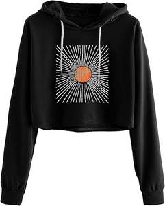 Sudadera Corta de Algodón con Logotipo Personalizado de Alta Calidad, Sudadera con Capucha para Mujer, Top Corto de Moda, Nuevo y Más Vendido - Product Image 1