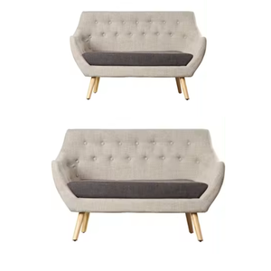 Sofá de tela convertible de dos plazas hecho a mano de fábrica directa para hoteles, apartamentos, salas de estar, los mejores muebles de Indonesia - Product Image 6