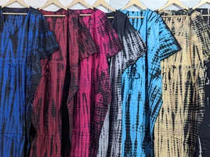 Vestido caftán de algodón Tie Dye para adultos de talla grande holgado estampado de verano vestido sin mangas para mujer cintura Natural ropa de calle sencilla - Product Image 6