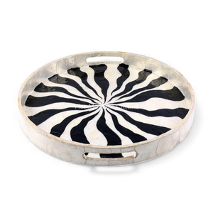 Bandeja Redonda de Nácar Hecha a Mano, Bandeja de Concha Natural para Servir, para Mesa de Centro, Hecha Directamente en Vietnam - Product Image 1