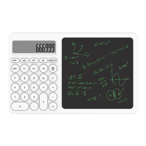 Tablette d'écriture LCD double fonction avec calculatrice, <span class=keywords><strong>bloc</strong></span>-<span class=keywords><strong>notes</strong></span> numérique réutilisable pour le bureau et l'école - Product Image 1