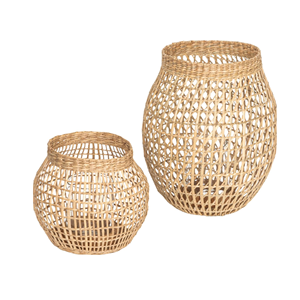 Nouveau design lanterne en jonc de mer vintage avec bougeoir pour la décoration intérieure lanterne en jonc de mer bon marché vente en gros du Vietnam - Product Image 1