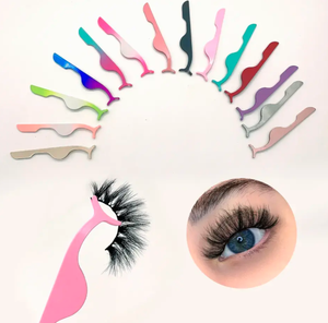 Pince à épiler professionnelle en acier inoxydable, personnalisable avec logo, couleur et étiquette privée, pour sourcils, vente en gros, meilleure vente - Product Image 2