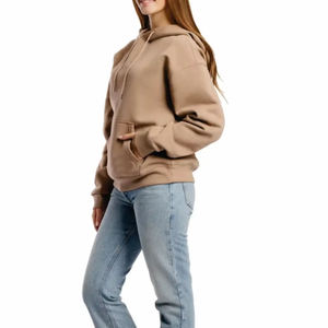 Sudadera corta con capucha para mujer con diseño de cremallera Logotipo bordado Color sólido Top corto de manga larga disponible Todos los colores Invierno - Product Image 2