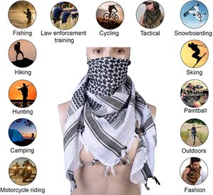 OEM/ODM Muslim <b>Men's</b> Tactical Desert Keffiyeh | 100% Cotton Shemagh 42x42 | Checkered Pattern | Breathable Lightweight | Custom - Product Image 5