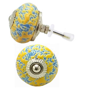 Boutons ronds en céramique en détresse de vente chaude poignées de tiroir gravées pour meubles de cuisine et commode - Product Image 2