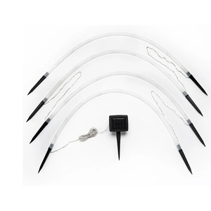 Set of 4 IP65 Solar <b>LED</b> Battery-Powered <b>Small</b> Arches Garden Pathway Stake <b>Lights</b> - Product Image 1