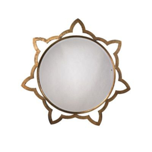 Espejo de Pared Redondo de Latón Dorado, Nuevo Diseño, Hermosa Pieza que le Dará un Toque Lujoso a su Hogar y Baño - Product Image 4