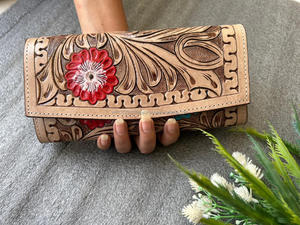 กระเป๋าคลัทช์แกะสลักมือดีไซน์ตะวันตกเคสโทรศัพท์หนังใช้ได้หลากหลายสไตล์สำหรับผู้หญิงมาใหม่สำหรับใช้ในชีวิตประจำวัน - Product Image 3