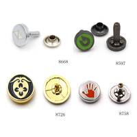 Supplier Rivet Kulit OEM Profesional berkualitas tinggi 12mm Rivet Logam Enamel Lunak dengan Logo Merek Kustom untuk Kalung Anjing Kulit