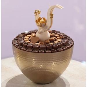 Leaf Designer Stand Bol à Chocolat Rond Vaisselle Moderne Bol de Service à Chocolat Pour La Maison Hôtel Plateaux de Serveur de Chocolat - Product Image 2