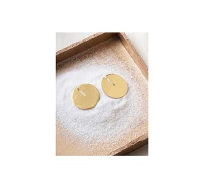 Boucles d'oreilles hexagonales en laiton, Design joli, élégant, fait à la main, brillant, plaqué or, clou de boucle d'oreille, bijoutier avec produit en vente - Product Image 6