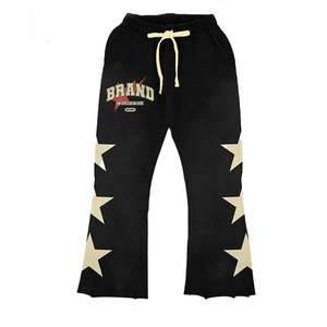 Top fabriqué personnalisé Vintage soleil fané conception pull à capuche ensemble de pantalons de survêtement écologique poids lourd coupe-vent survêtement - Product Image 3