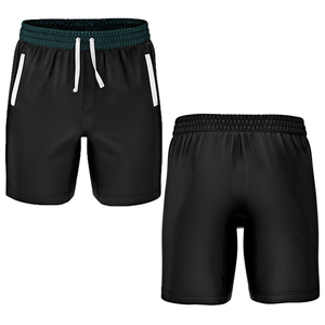 Pantalones Cortos Deportivos de Poliéster para Hombre, Color Rojo Sólido, Tejido de Punto, con Cintura Ajustable con Cordón y Franja Lateral, Secado Rápido, Corte Atlético Informal, Cintura Media - Product Image 4