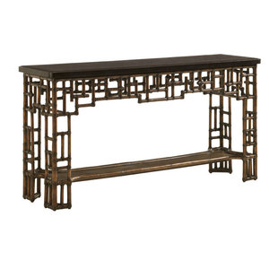 Consola de bambú, mesa decorativa - Product Image 2