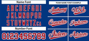 Maillot de baseball bleu roi pour hommes, nom et numéro d'équipe personnalisés, col en V, manches courtes, bordure rouge, uniforme de sport en polyester - Product Image 3