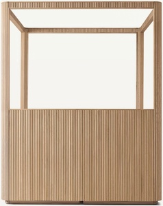 Cama de Roble con Diseño Moderno y Tamaño Personalizable, con Cabecero Alto y Dosel Byron para Dormitorio - Product Image 3