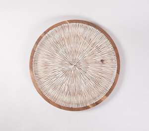 ถาดไม้สำหรับใส่ขนมปังผลไม้ทรงกลมสำหรับเค้กชาถาดไม้ทำด้วยมือสไตล์โมเดิร์นทำด้วยมือ - Product Image 5