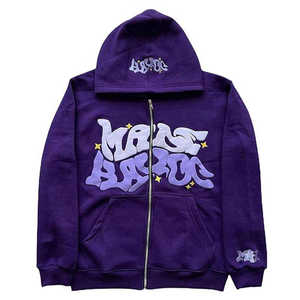 Ropa de calle de peso pesado para hombre personalizada, Sudadera con capucha de lavado ácido de ajuste cuadrado de gran tamaño Vintage Distress, Sudadera con capucha estampada de diseño personalizado - Product Image 4