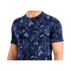 T-Shirt da Allenamento Blu Tinta Unita per Uomo ID Ideology, Taglia 3X, Tessuto Lavorato a Maglia Birdseye con Logo Stampato in Sublimazione - Product Image 2