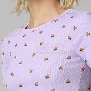 Nouveauté - T-shirt à capuche court décontracté pour femmes, été, 100% coton, tissu en toile, fabriqué au Pakistan - Product Image 6