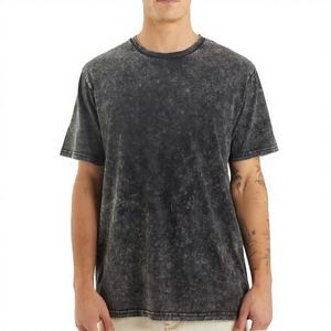 Camiseta para Hombre con Lavado Ácido, Estilo Vintage, Algodón Lavado, Oversize, Streetwear, con Logotipo Personalizado, OEM, Venta al Por Mayor - Product Image 1