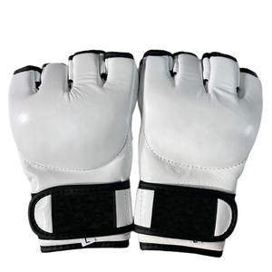ถุงมือ MMA หนังแท้ ดีไซน์ใหม่ ราคาส่ง คุณภาพสูง ป้องกันข้อมืออย่างมืออาชีพ สำหรับผู้ชาย - Product Image 1