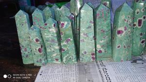 "Wholesale Best Price Hand Carved Ruby Fuchsite <b>Crystal</b> Healing Tower Feng Shui <b>Craft</b> Home Decor Love Theme" - Product Image 4