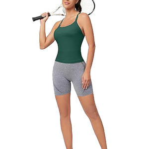 Camisetas sin mangas de entrenamiento para mujer con sujetador incorporado, camisetas sin mangas para gimnasio, camisetas de yoga atléticas sin costuras, ropa para mujer - Product Image 5