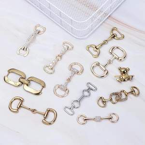 Boucles de chaussures en alliage métallique en gros avec chaîne, décoration de boucles en vrac pour chaussures, sacs et vêtements, accessoires de chaussures et de vêtements - Product Image 2