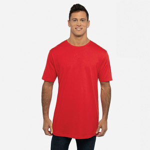 Camisetas deportivas de cuello redondo de cuerpo largo de algodón unisex de siguiente nivel - Product Image 5