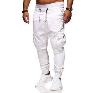 OEM Custom Men's High Street Casual <b>Trousers</b> Canvas Breathable Waterproof Quick Dry Eco-Friendly Solid Color Joggers <b>Drawstring</b> - Product Image 4
