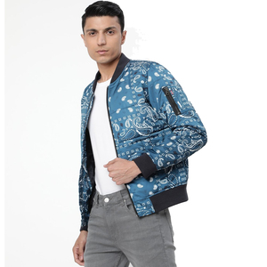 Blouson Bomber Homme Hiver Tendance Imprimé par Sublimation Broderie Coupe Classique Enduit Antibactérien Style Urbain - Product Image 6