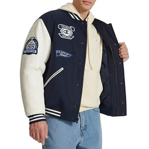 Chaqueta Bomber Unisex Vintage 2025 para Hombre, Estilo Universitario, Informal, para Invierno, Uso en Exteriores, Talla Grande, Transpirable, de Piel de Vaca, Material de Punto de Algodón - Product Image 6