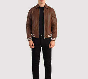 Veste d'hiver universitaire Letterman personnalisée en gros veste d'hiver universitaire abordable de haute qualité veste de baseball pour hommes - Product Image 5