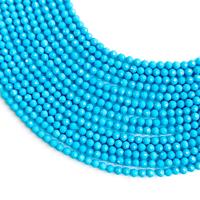 Naturel 2mm Bleu Turquoise Micro Facettes Perles Rondes Strand Vente En Gros Turquoise Perles De Pierres Précieuses En Vrac Pour La Fabrication De Bijoux En Vrac 13"