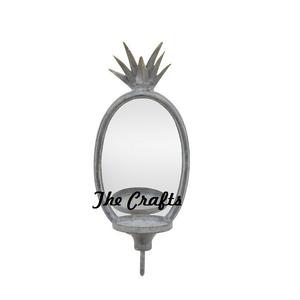 Iron And Mirror Wall Decor <b>Candle</b> Holder Pineapple Design Wall <b>Hanging</b> <b>Candle</b> Holder For Hotel Wedding Use - Product Image 2