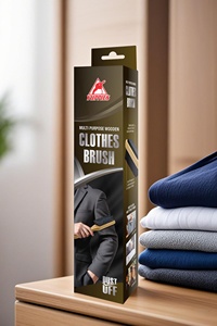 Wooden Fabric Clothes <b>Brush</b> Remove Dust Dirt From Coat Cushion Fabric Multi Purpose Use At Home Travel Malaysia Trusted Supplier - Product Image 2
