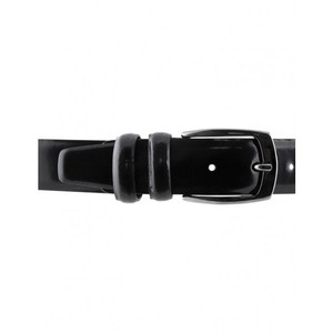 Handmade ý thanh lịch mà không có đường may của nam giới sáng bóng màu đen da vành đai 3.5 cm chiều rộng tùy chỉnh chiều dài hợp kim khóa 6 miếng xuất khẩu - Product Image 3