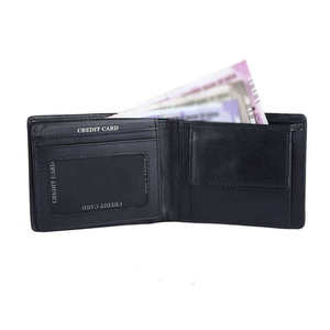 Cartera de Cuero Vacuno para Dinero y Tarjetas, con Múltiples Bolsillos, de Cuero Genuino, Tarjetero Corto, Bifold, Plegable - Product Image 3